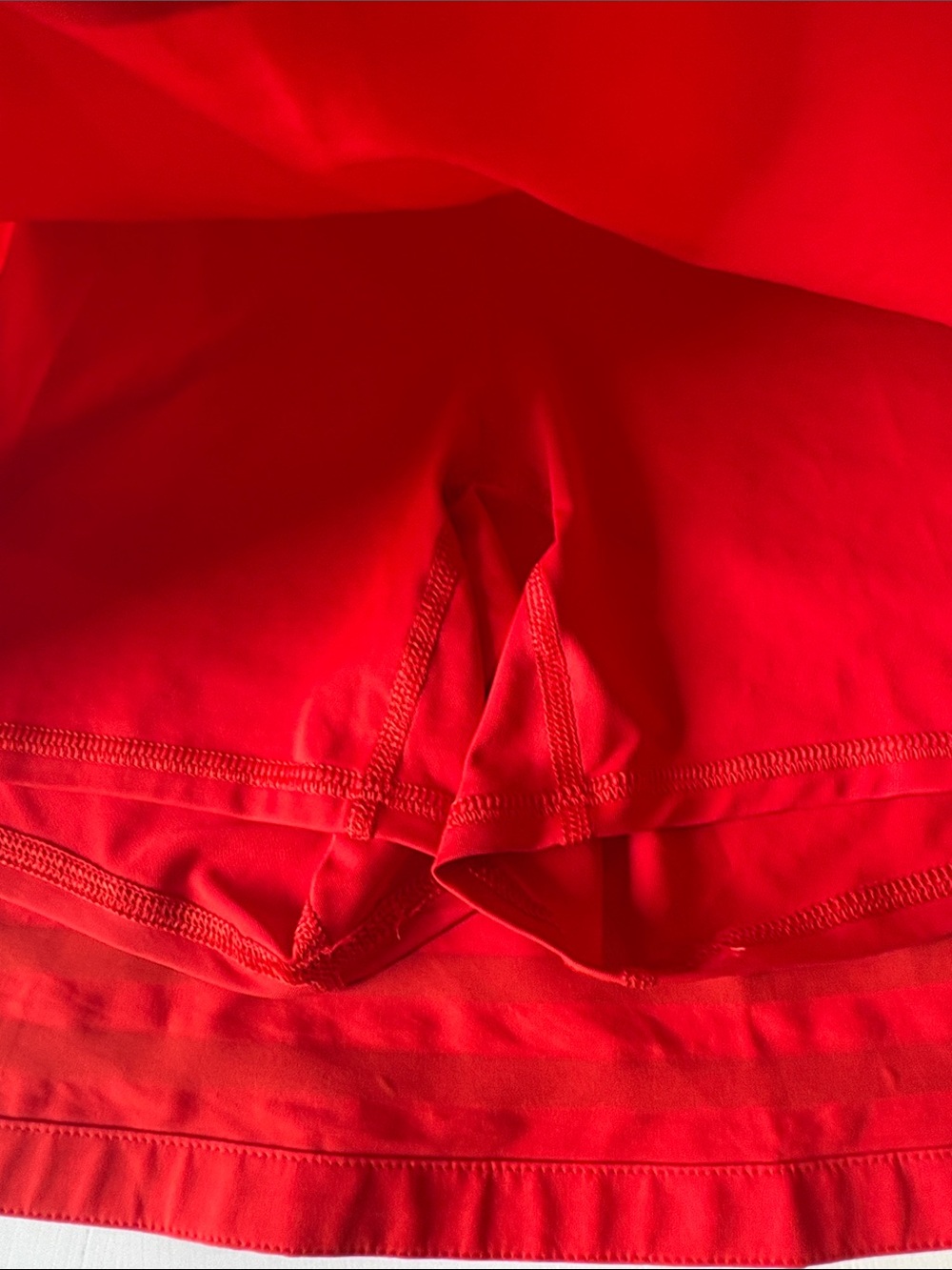 CALIA by Carrie Underwood Red Pleated Skort with White Stripe Hem - Picture 4 of 7